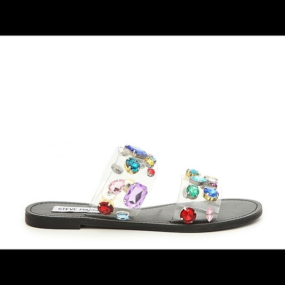 Steve Madden Shani rhinestone clear sandals - Picture 1 of 7